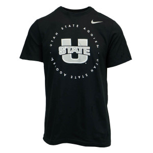 Men's Nike Utah State Aggies U-State T-Shirt Black
